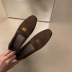 Women's British Loafers Square Toe Gommino