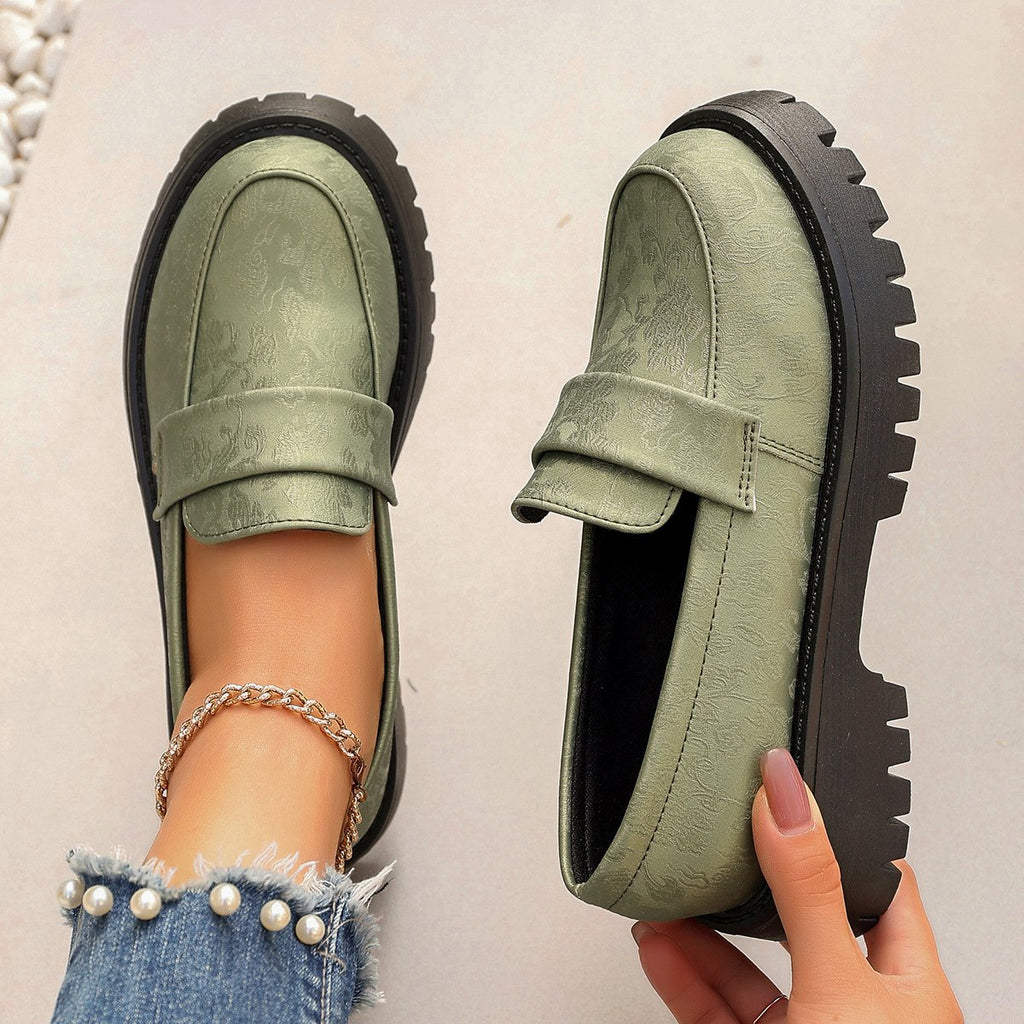 Women's British- Low-heeled Slip-on Loafers