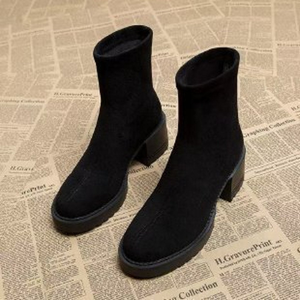 Women's Brown Heeled Ankle Boots Petite