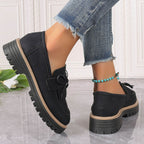 Women's Buckle Loafers British Height-increasing Thick-soled Casual Shoes