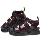 Women's Buckle Sandals Flat Platformthick Bottom Shoes
