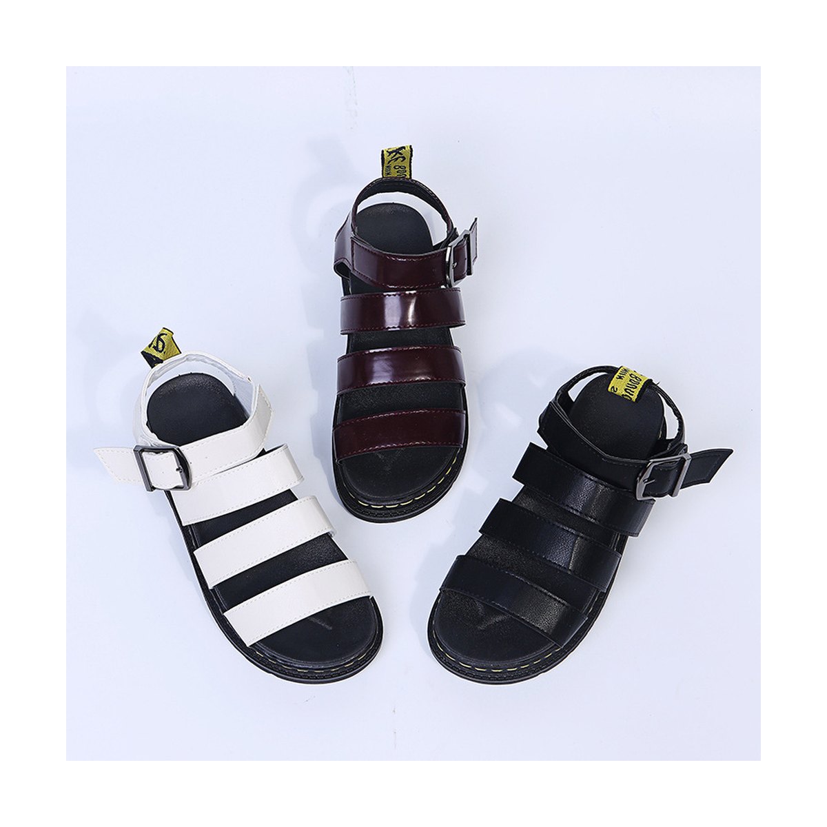 Women's Buckle Sandals Flat Platformthick Bottom Shoes
