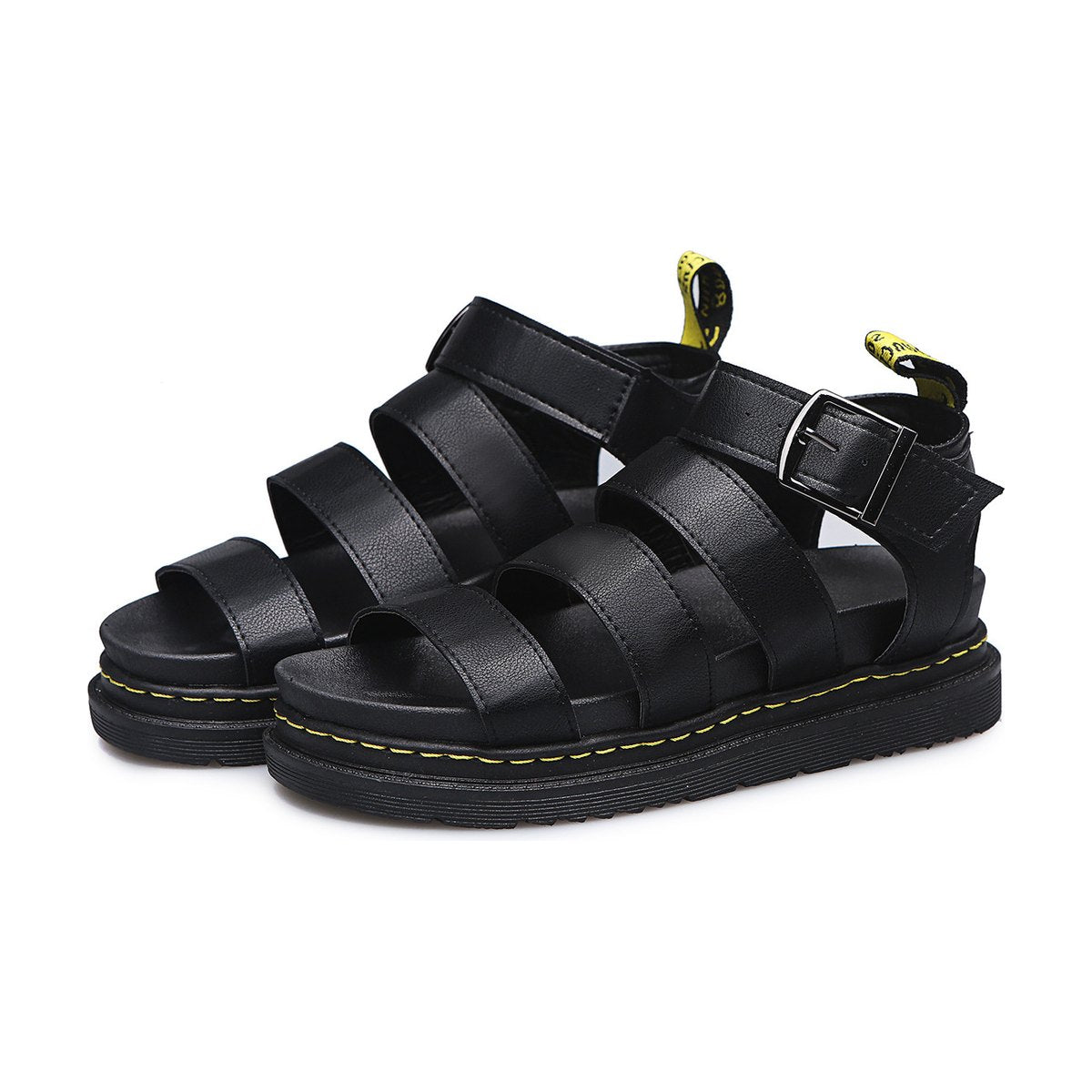 Women's Buckle Sandals Flat Platformthick Bottom Shoes