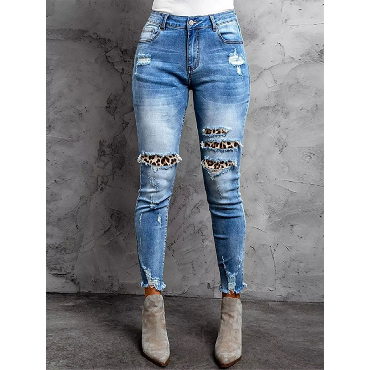 Women's Burrs Tassels Denim Trousers