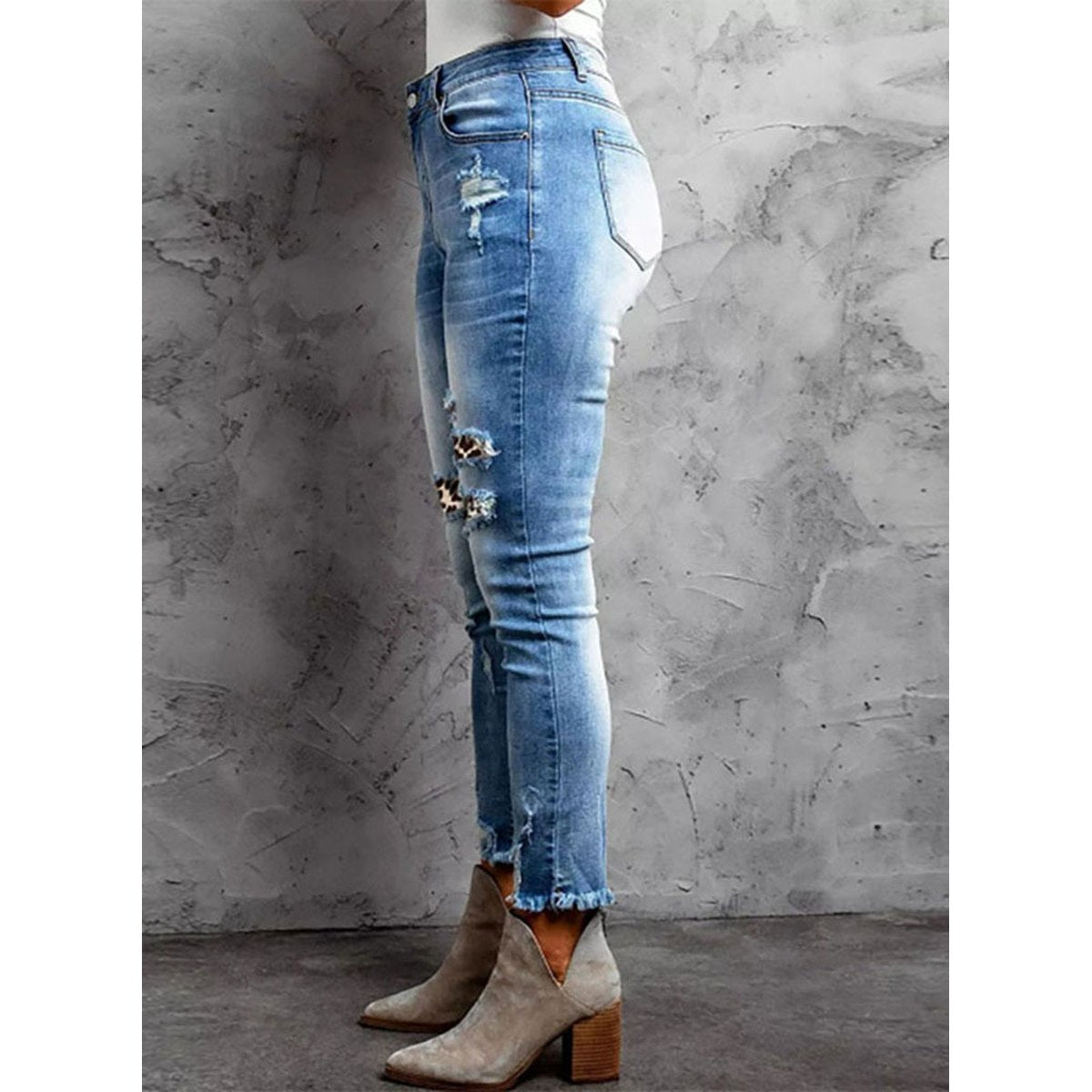 Women's Burrs Tassels Denim Trousers