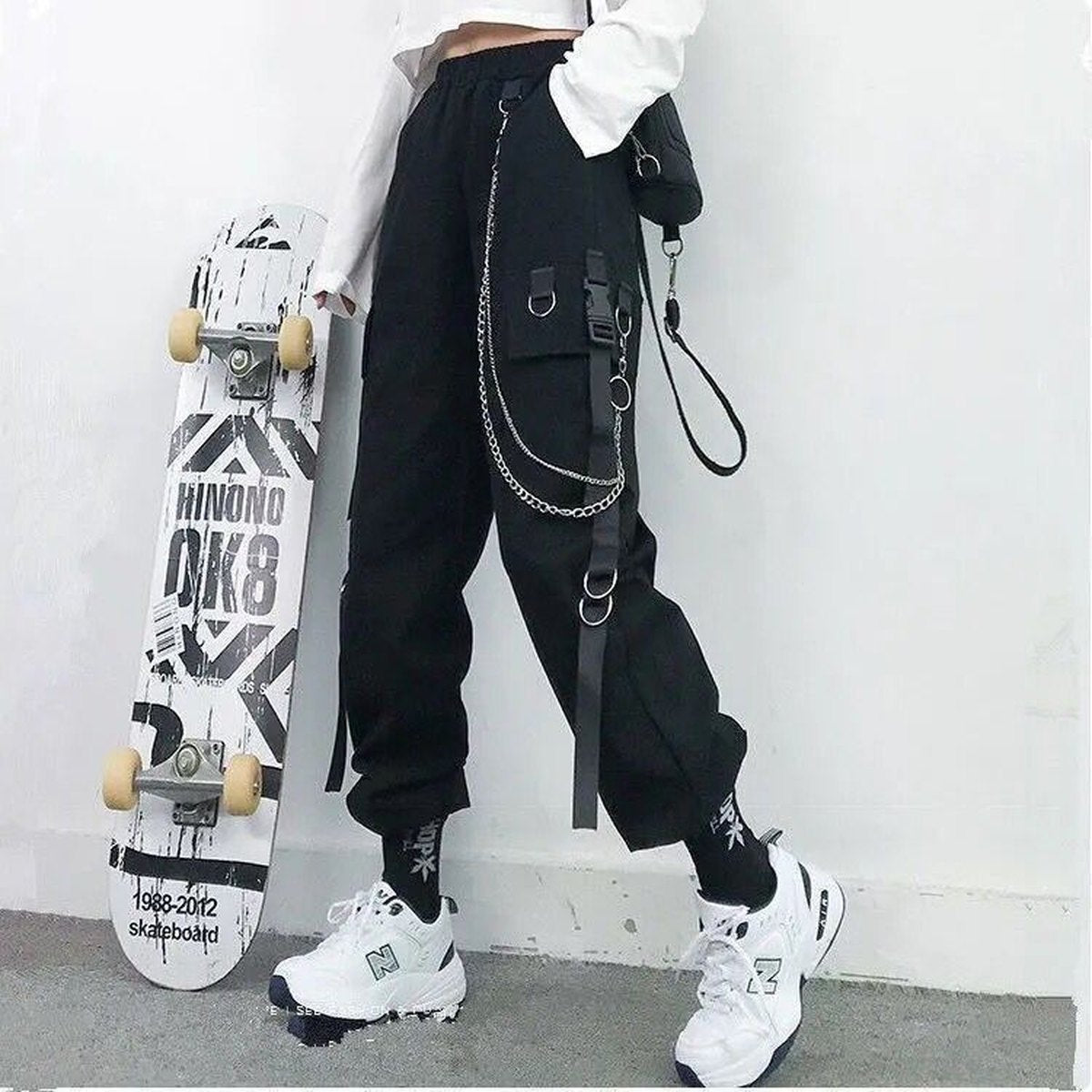Women's Cargo Pants Harem Punk Pockets Jogger
