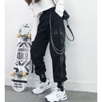 Women's Cargo Pants Harem Punk Pockets Jogger