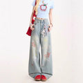 Women's Cartoon Embroidered Jeans
