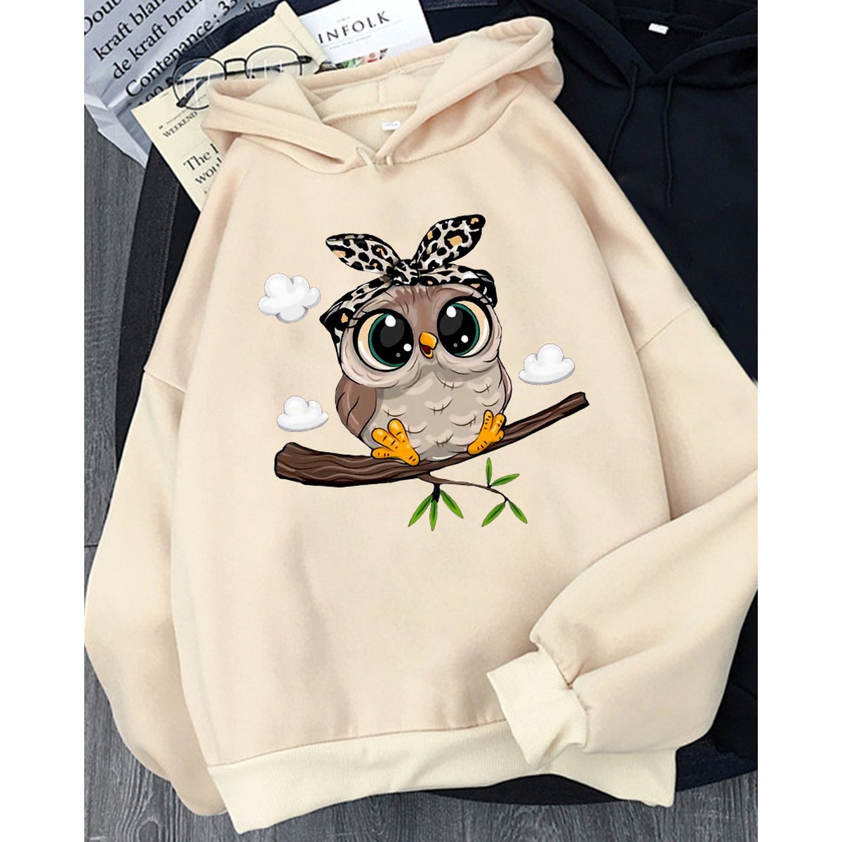 Women's Cartoon Hooded Sweatshirt