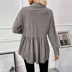 Women's Casual Doll Shirt Coat Corduroy