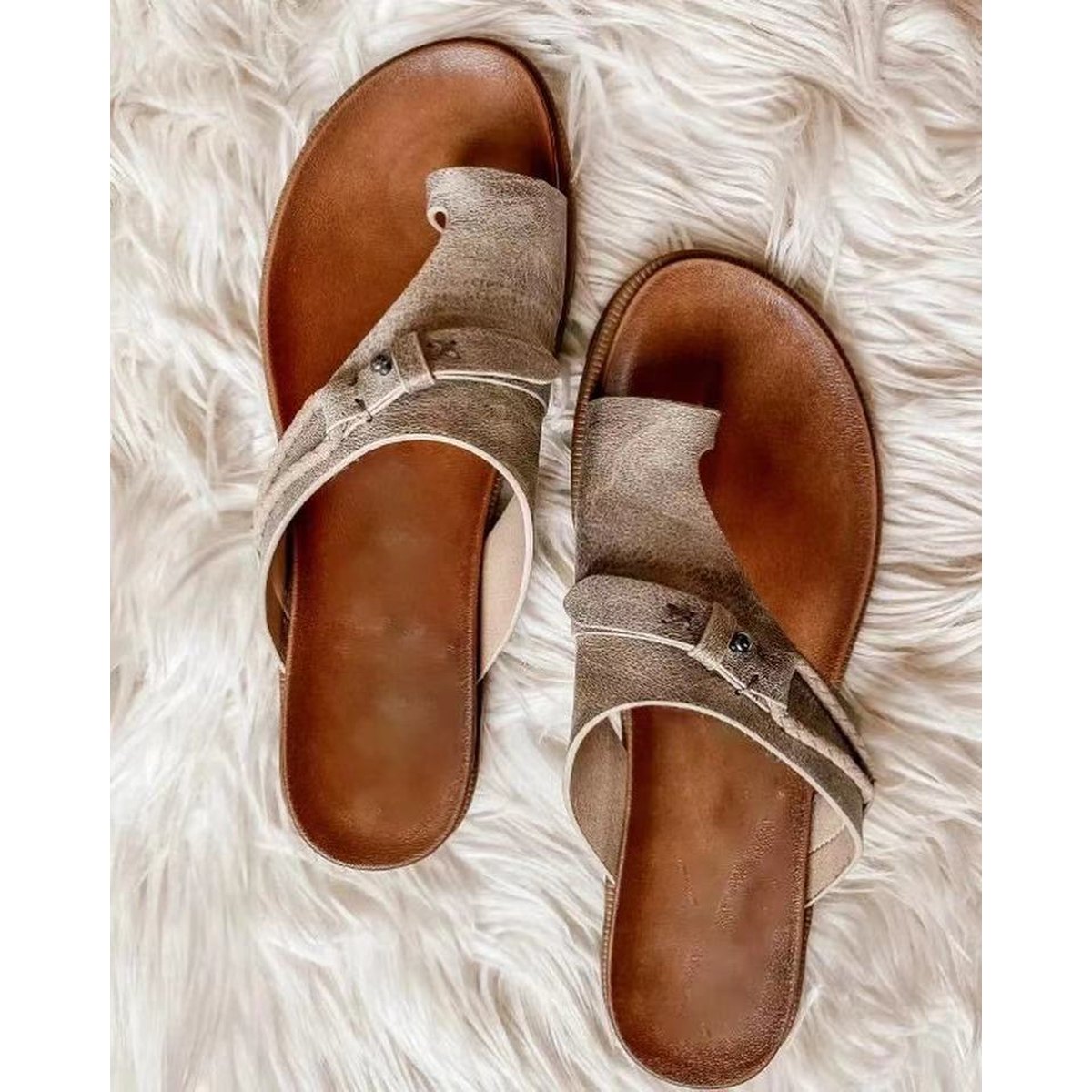 Women's Casual Flat Finger Slippers Sandals