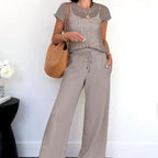 Women's Casual Hollow-out Two-piece Set