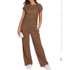 Women's Casual Hollow-out Two-piece Set