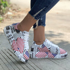 Women's Casual Platform Painted Sneakers