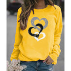 Women's Casual Round Neck Print Sweatshirt