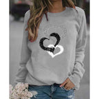 Women's Casual Round Neck Print Sweatshirt