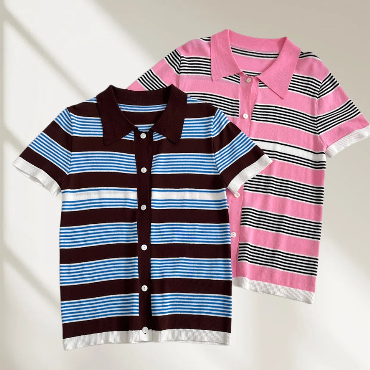 Women's Casual Short-sleeve Knit Top