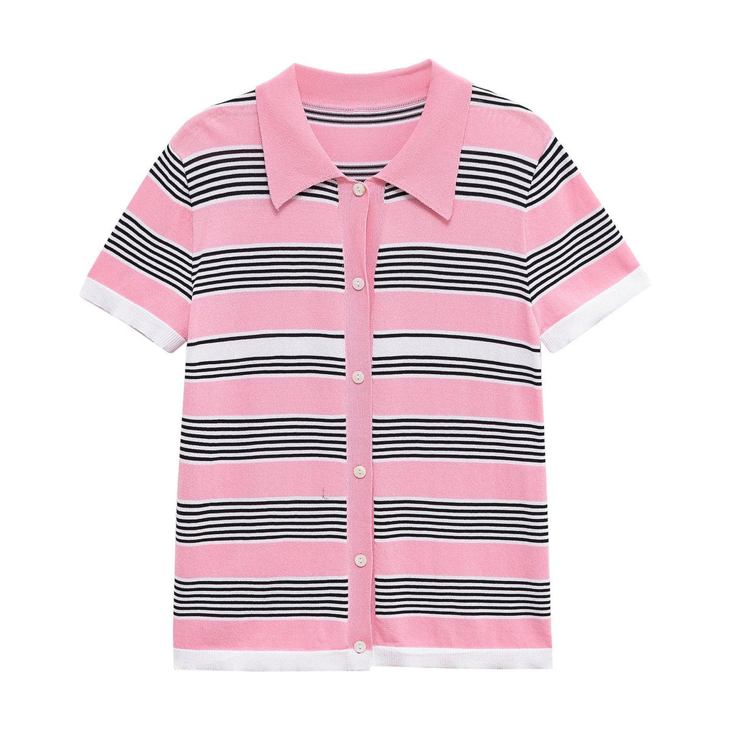 Women's Casual Short-sleeve Knit Top