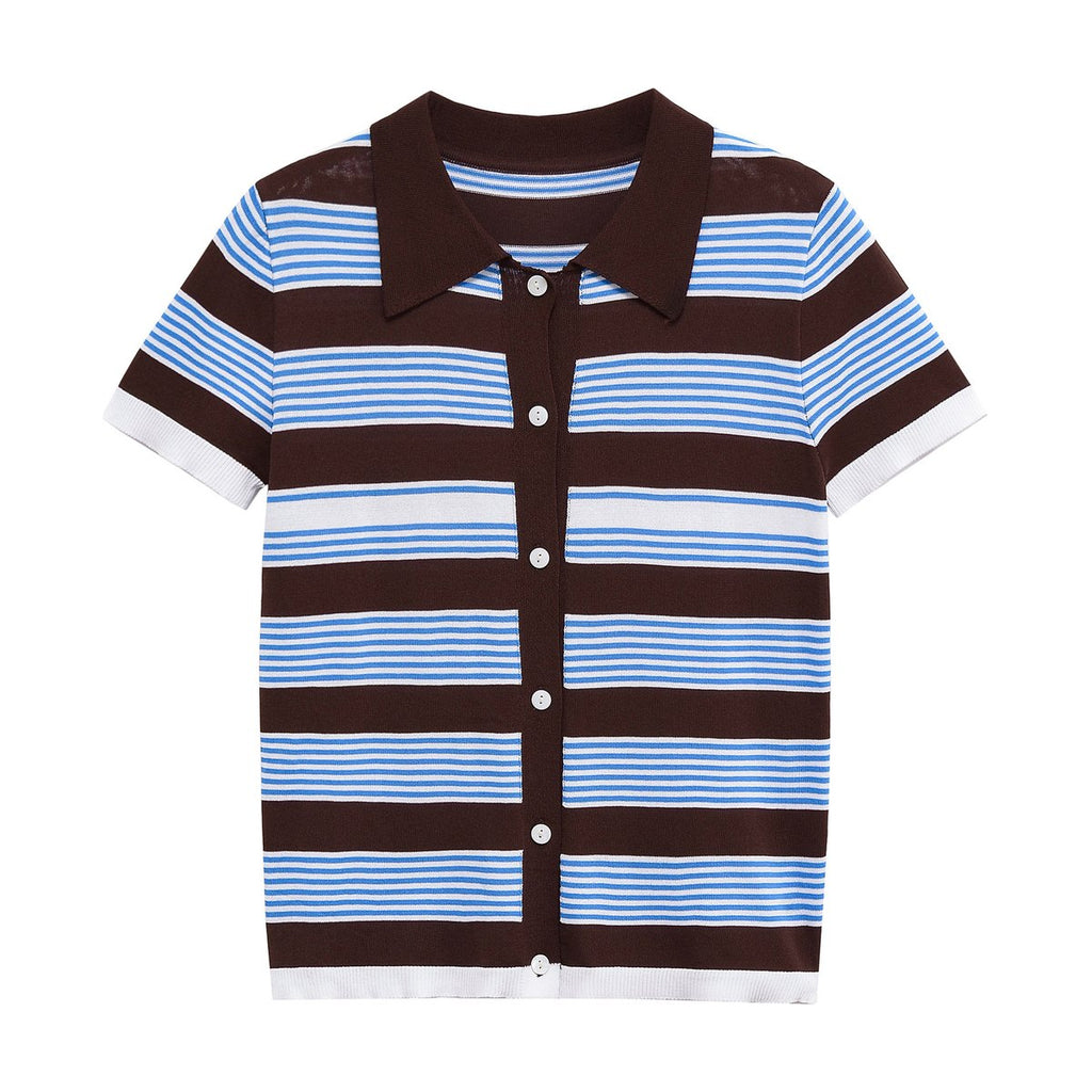 Women's Casual Short-sleeve Knit Top