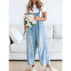 Women's Casual Siamese Suspender Jeans