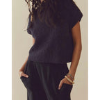 Women's Casual Two Piece Outfits Pockets Sleeveless Top