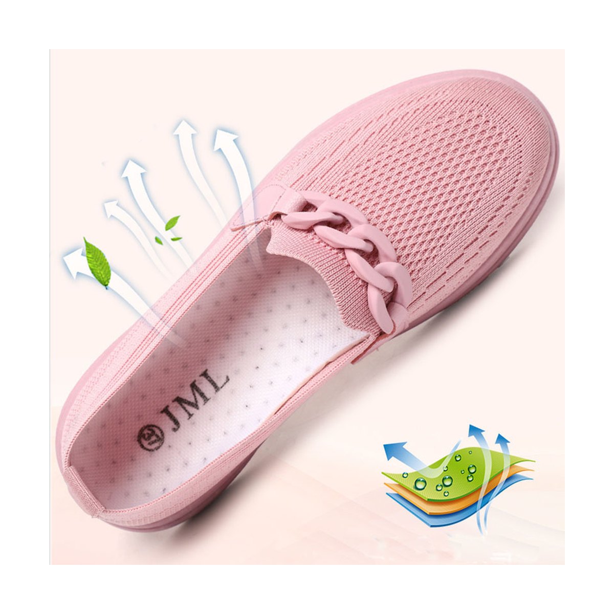 Women's Chain Detail Slip-On Flats