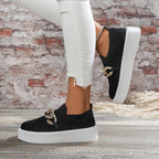 Women's Chain Flats Shoes Breathable Mesh