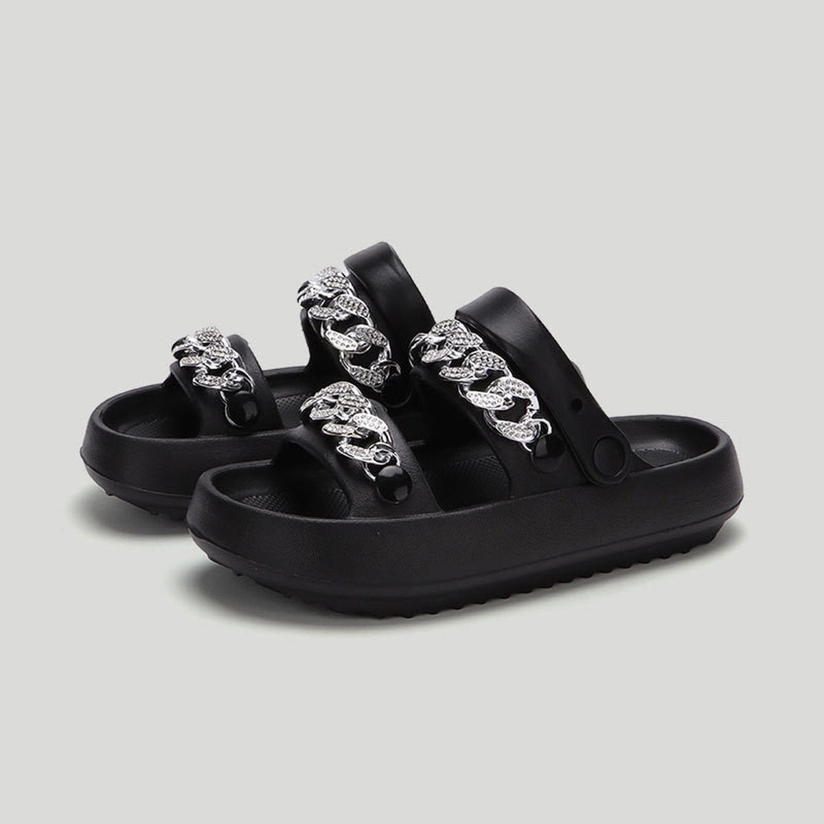 Women's Chains Thick-soled Slippers Indoor Floor House Shoes
