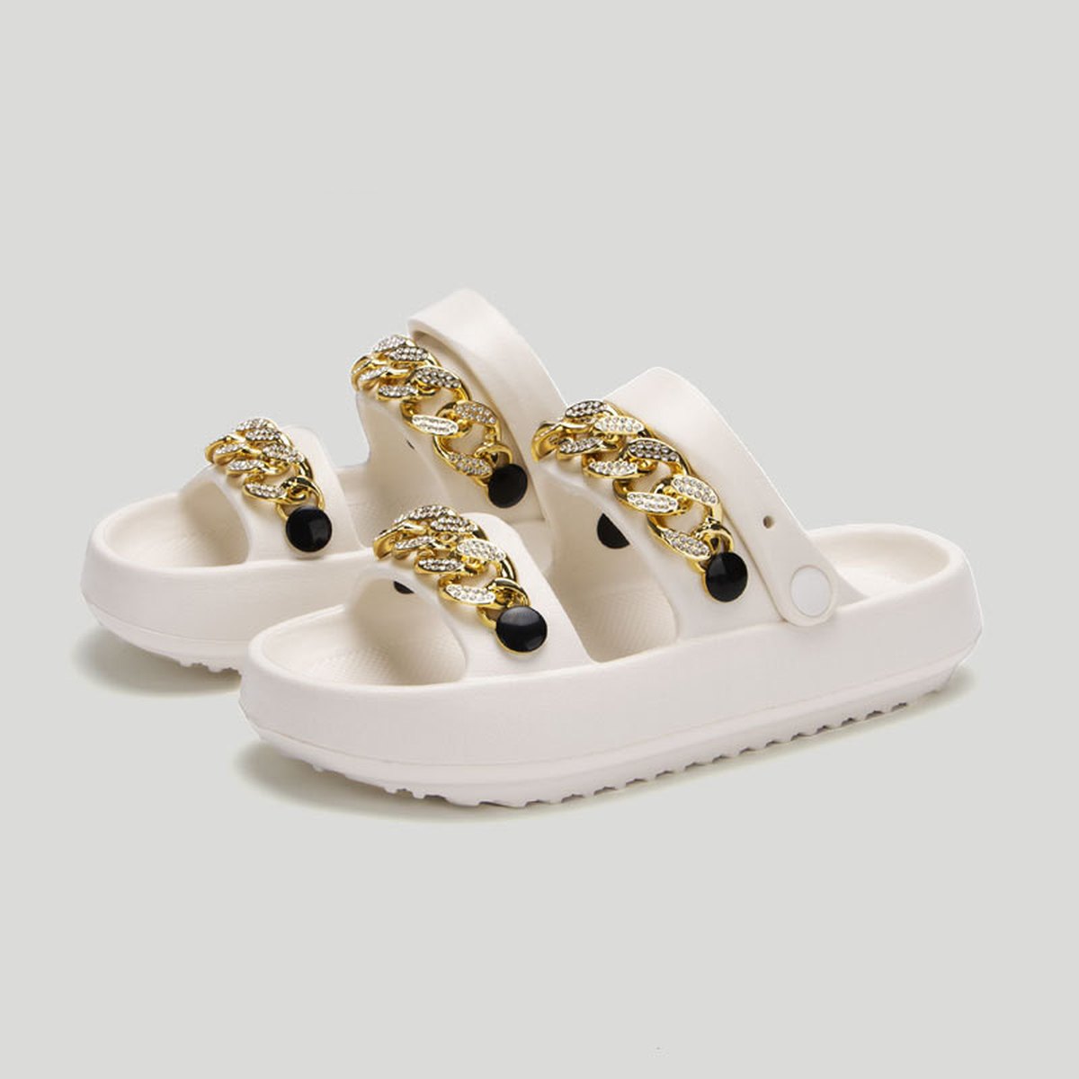 Women's Chains Thick-soled Slippers Indoor Floor House Shoes