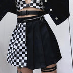 Women's Checked Pleated Skirt