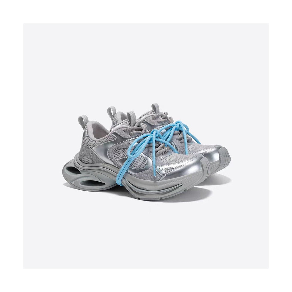 Women's Chunky Silver Sneakers