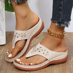 Women's Clip Toe Wedge Sandals Flip Flops Slippers