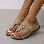 Women's Clip Toe Wedge Sandals Flip Flops Slippers