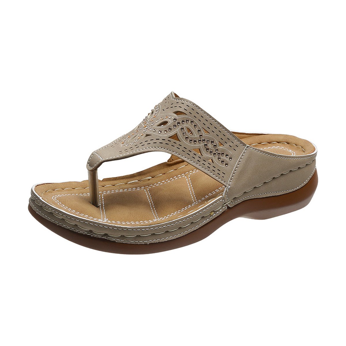 Women's Clip Toe Wedge Sandals Flip Flops Slippers