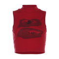 Women's Clothing Street Letters Printed Cropped Tank Top