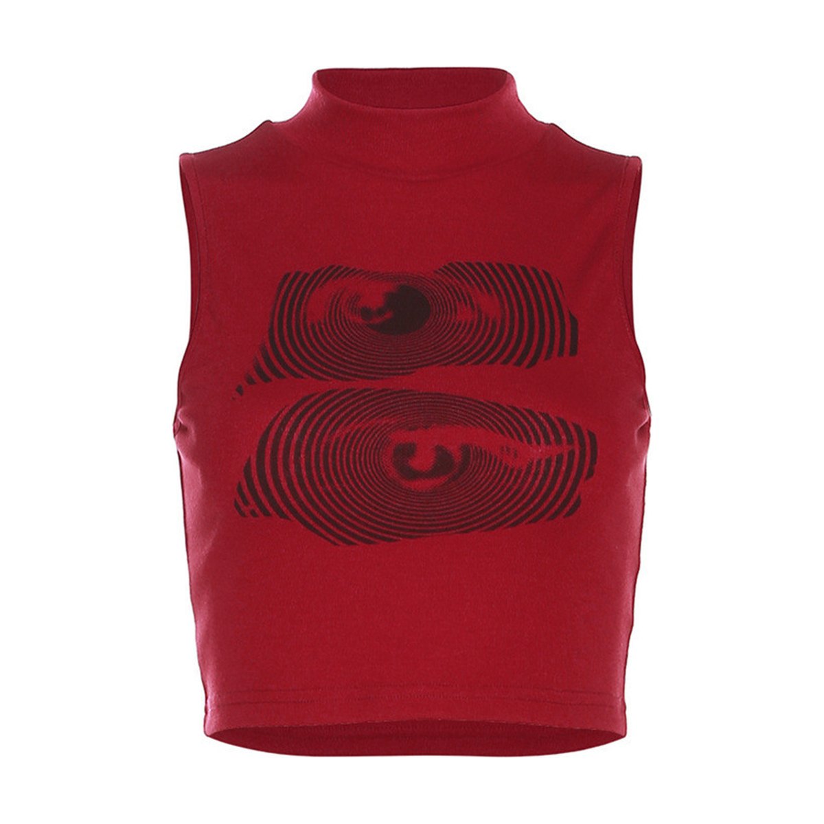 Women's Clothing Street Letters Printed Cropped Tank Top
