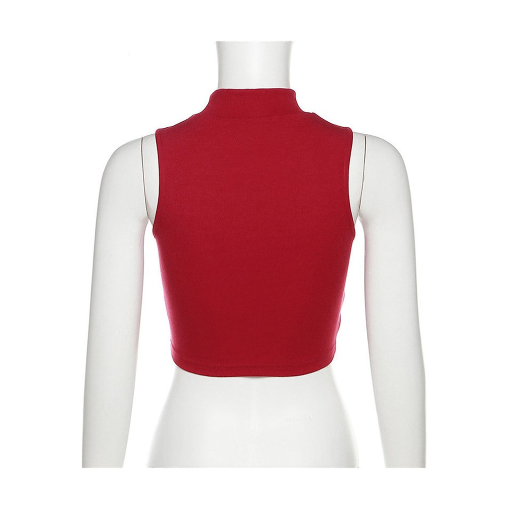 Women's Clothing Street Letters Printed Cropped Tank Top