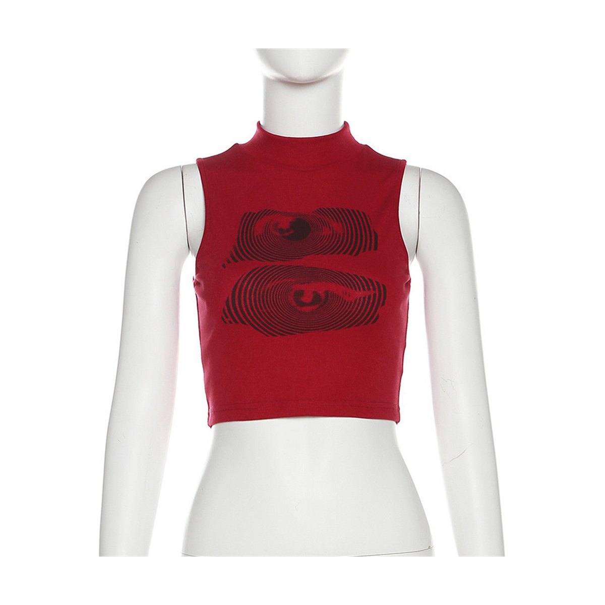 Women's Clothing Street Letters Printed Cropped Tank Top