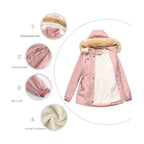 Women's Coat Detachable Hooded Feece Jacket