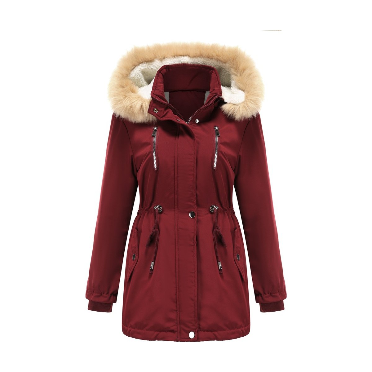 Women's Coat Detachable Hooded Feece Jacket