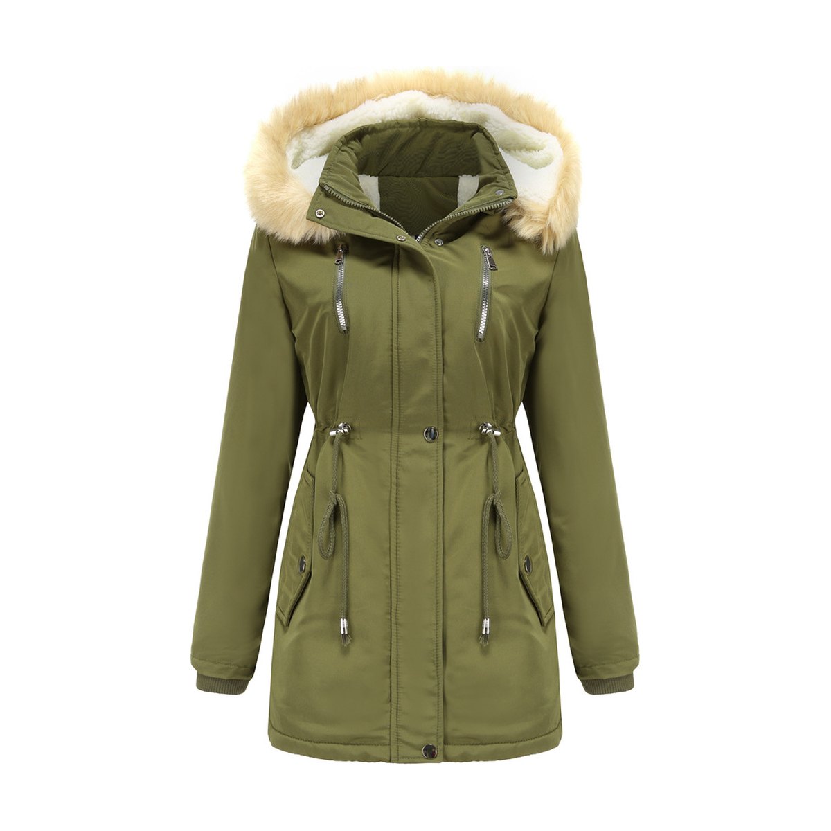 Women's Coat Detachable Hooded Feece Jacket