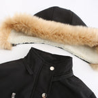 Women's Coat Detachable Hooded Feece Jacket