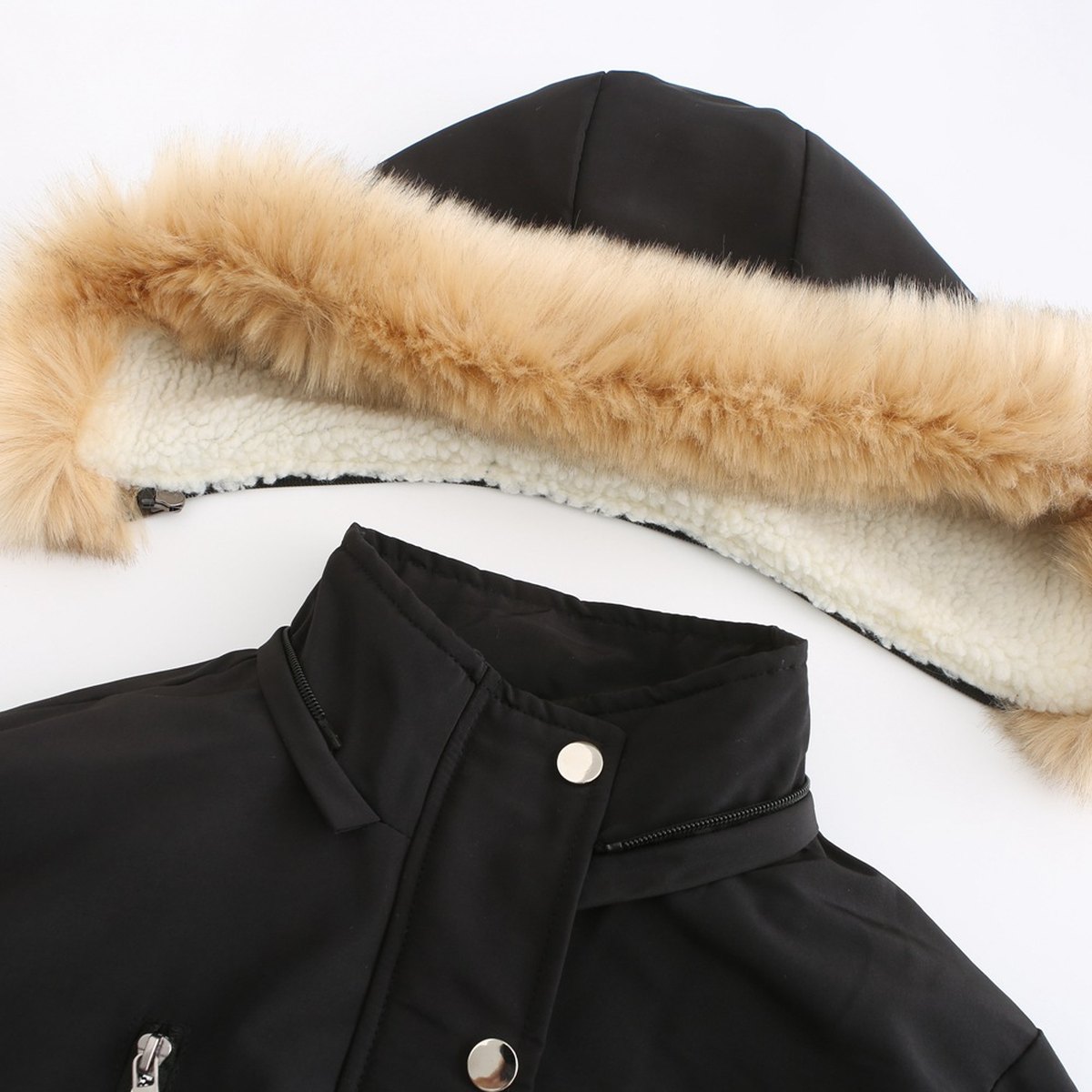 Women's Coat Detachable Hooded Feece Jacket