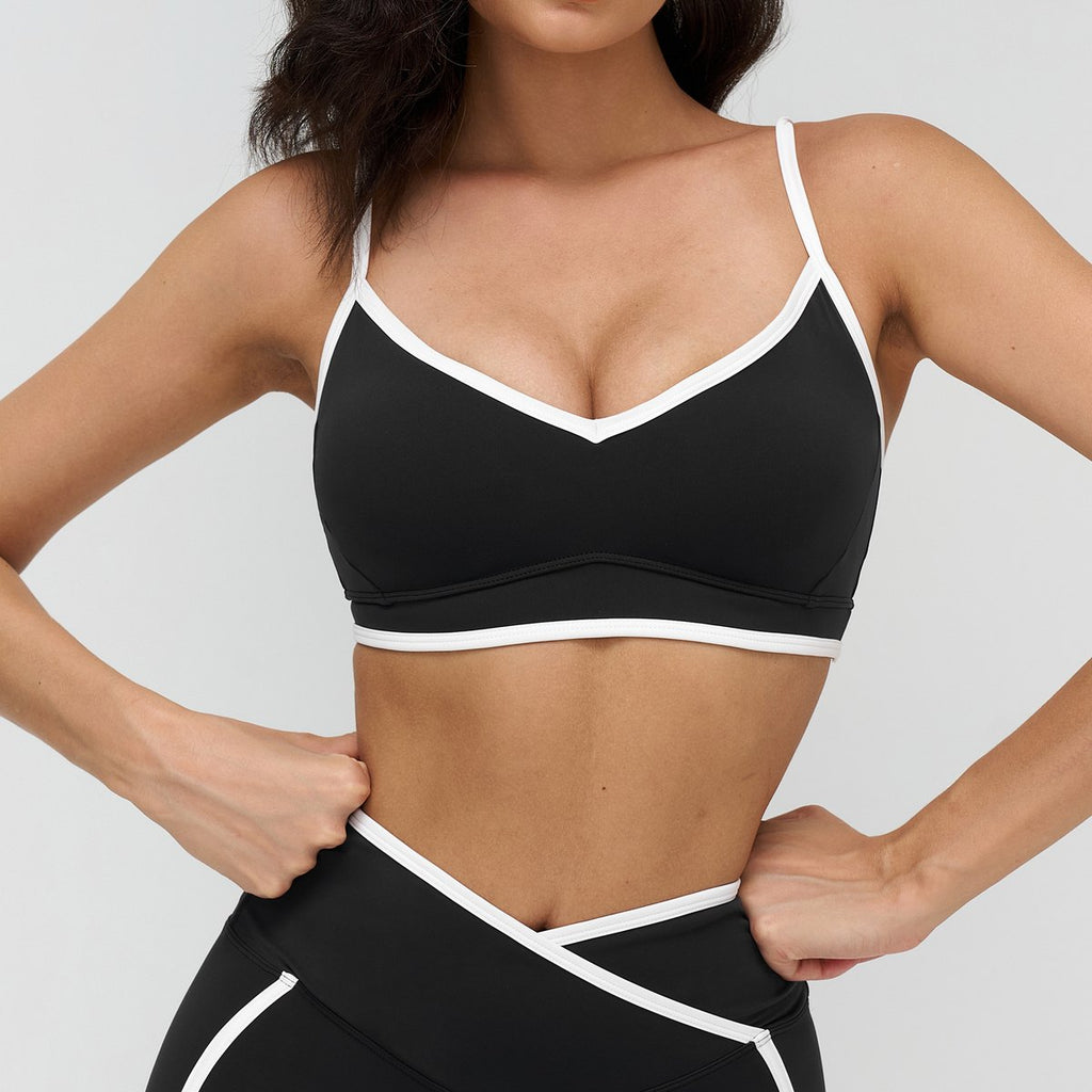 Women's Contrast-color Yoga Fitness Sports Bra