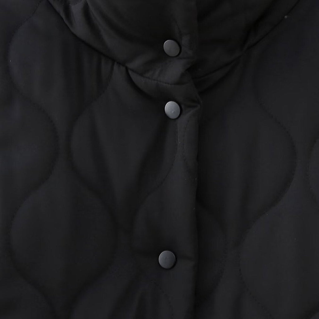 Women's Cotton Puffer Jacket Bow-tie Pockets
