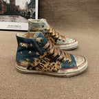 Women's Cowboy Rivet High Top Canvas Shoes