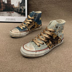 Women's Cowboy Rivet High Top Canvas Shoes