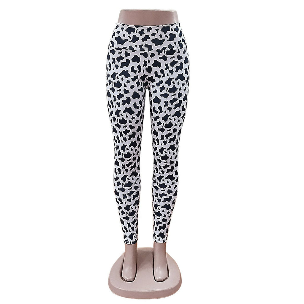 Women's Cows Pattern Yoga Workout Pants