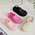 Women's Cross-woven Clogs Shoes Platform Baotou Dual-use Slippers