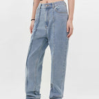 Women's Deconstructing Stitching Straight Jeans